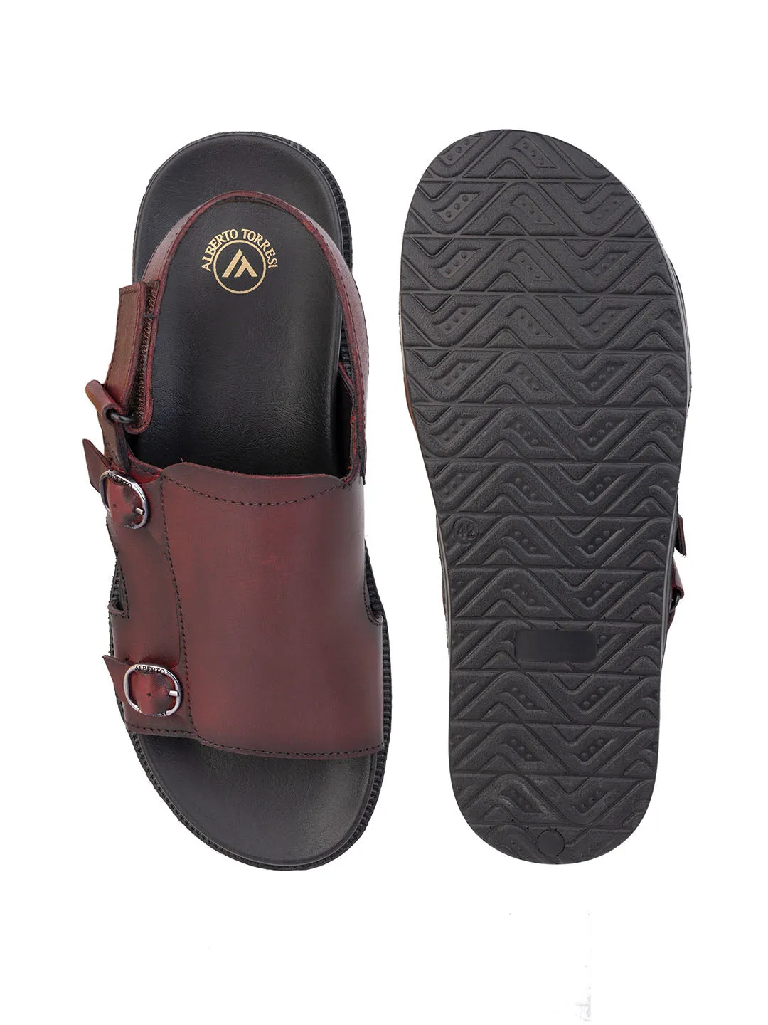 Alberto Torresi Bordo Genuine Leather Slingback Sandals For Men
