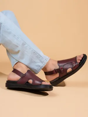 Alberto Torresi Bordo Genuine Leather Slingback Sandals For Men