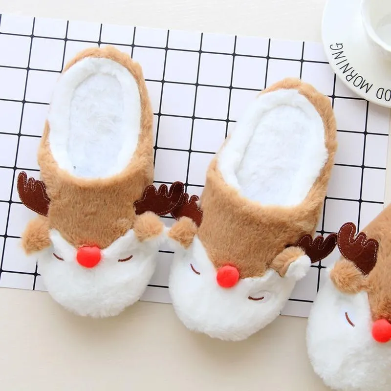 Autumn Winter Warm Unisex Cartoon Padded Non-slip Indoor House Slippers