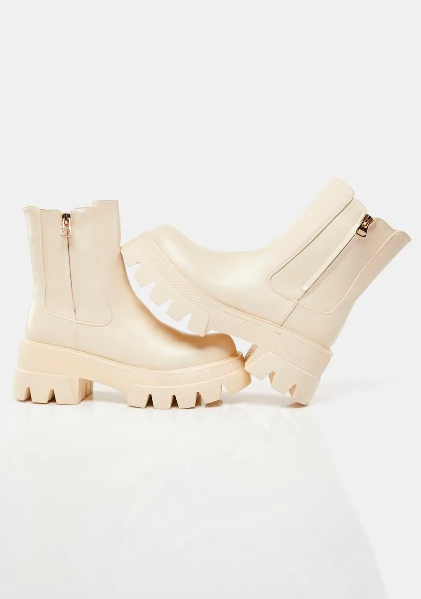 Beige Myles Chelsea Boots