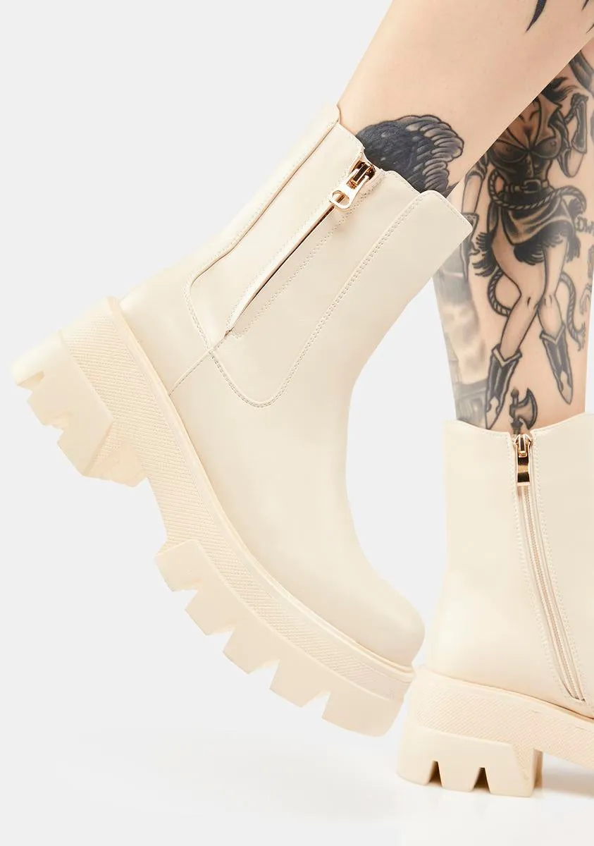 Beige Myles Chelsea Boots