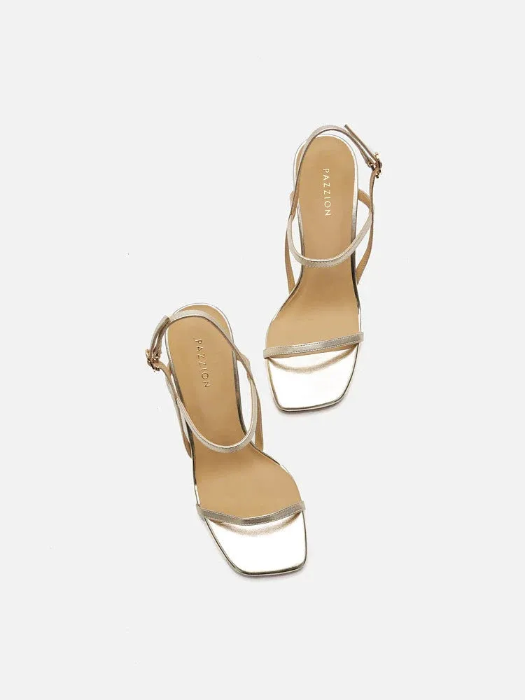 Betsey Metallic Sandal Heels