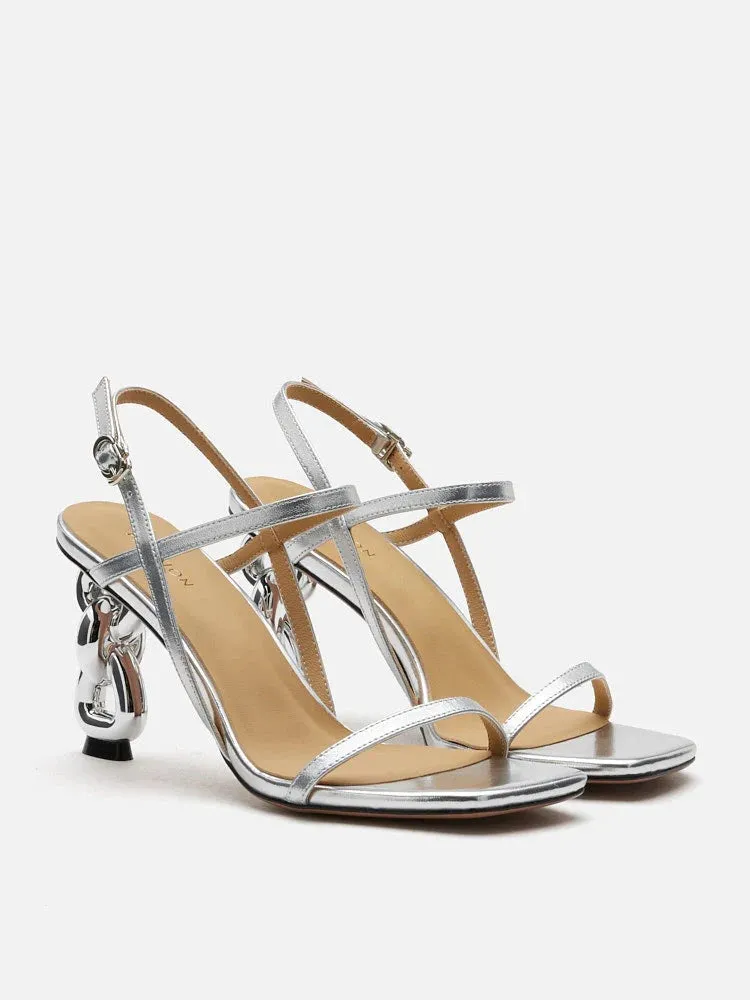 Betsey Metallic Sandal Heels