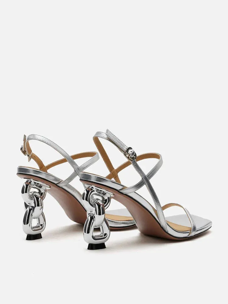 Betsey Metallic Sandal Heels