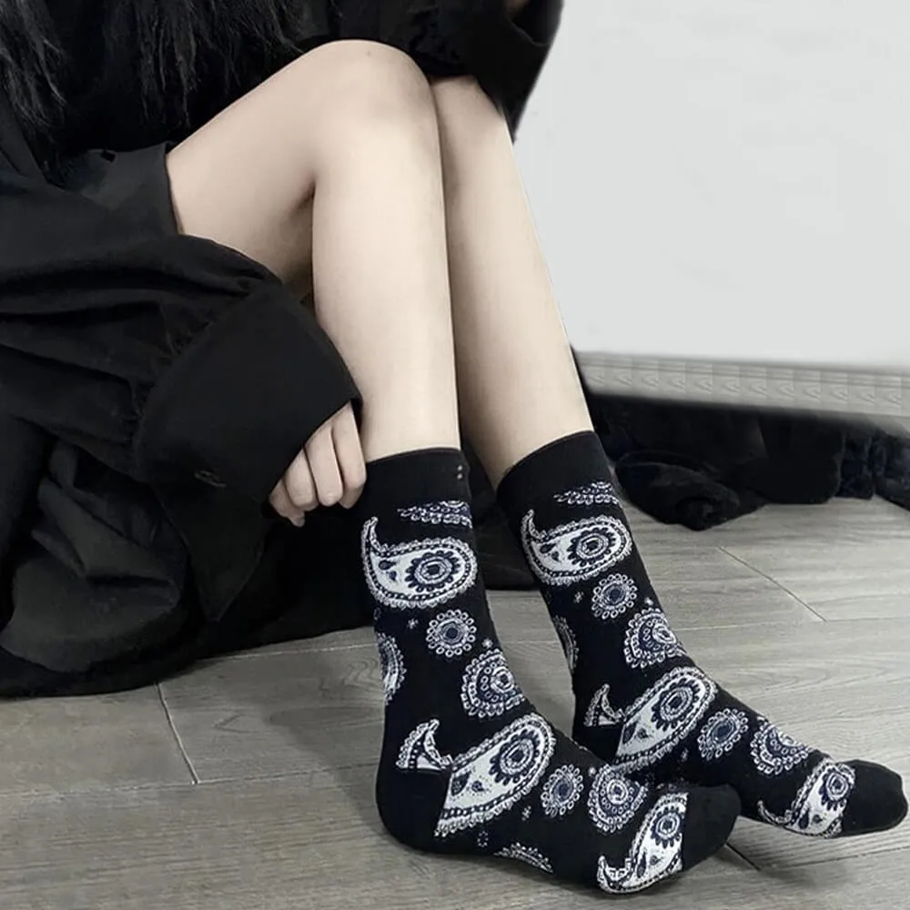 Black & White Bandana Socks