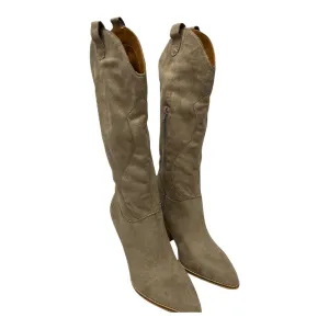 Boots Knee Heels By mi.im In Tan, Size: 6