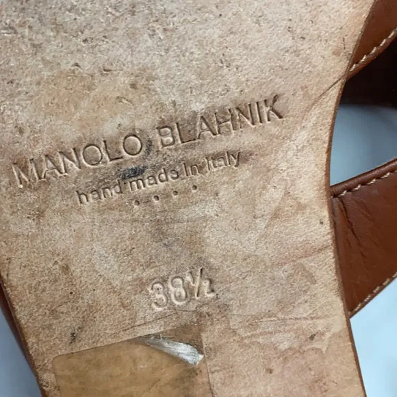 Brown Leather Sandals - 8