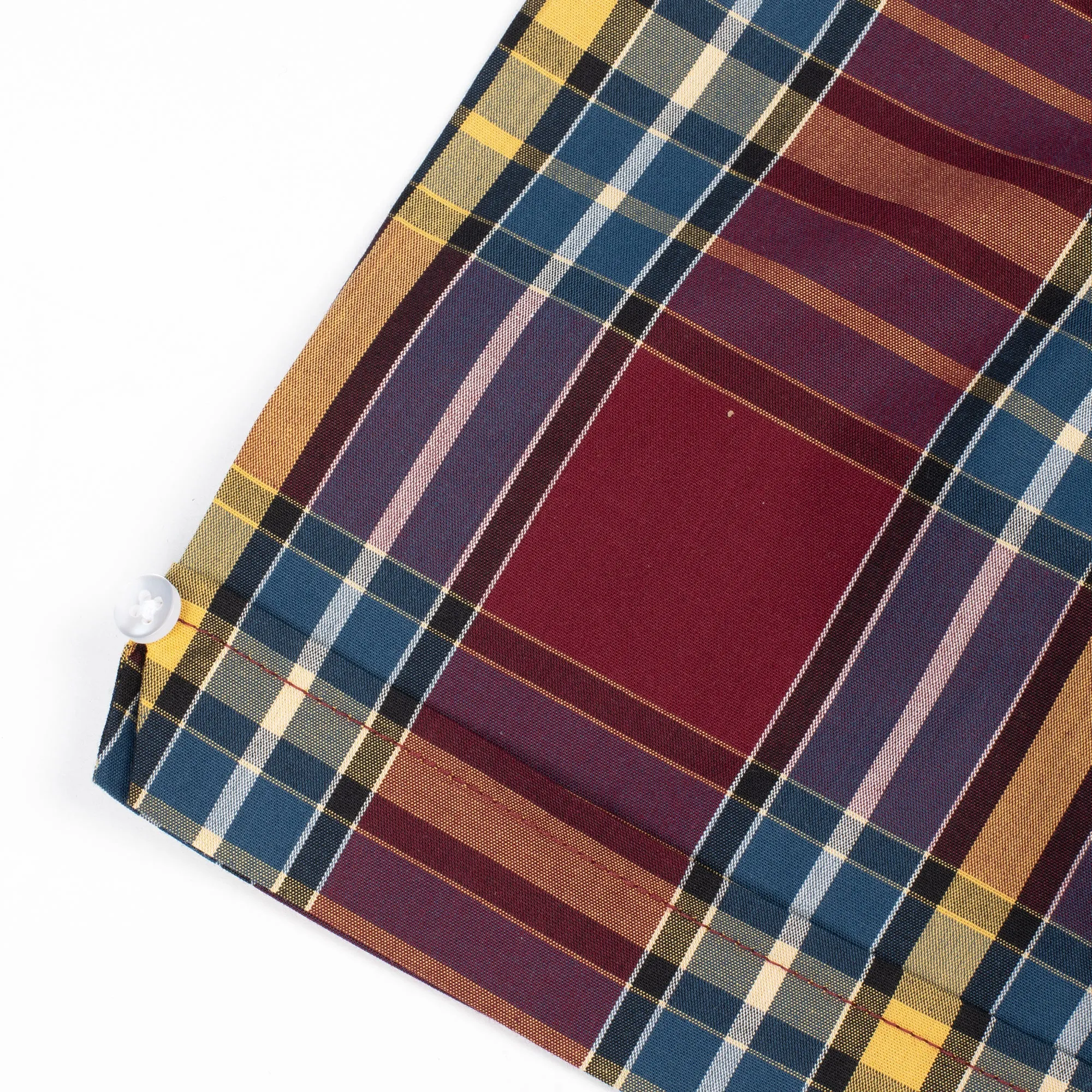 Burgundy Short Sleeve Button Down Shirt - Relco