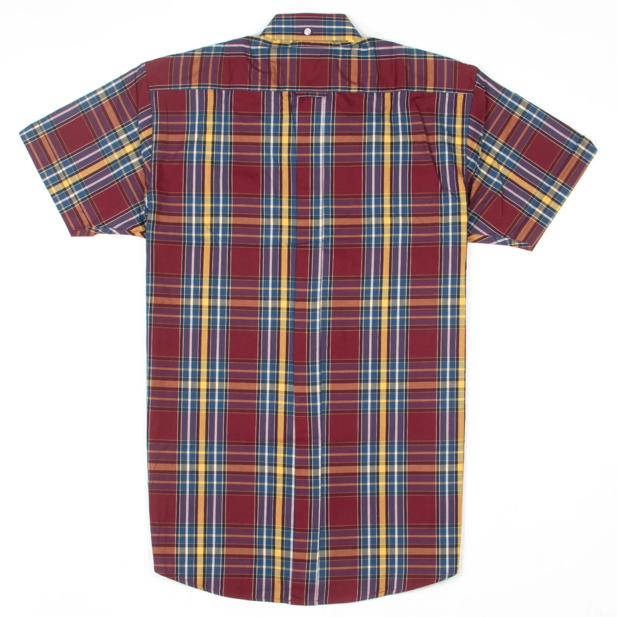 Burgundy Short Sleeve Button Down Shirt - Relco