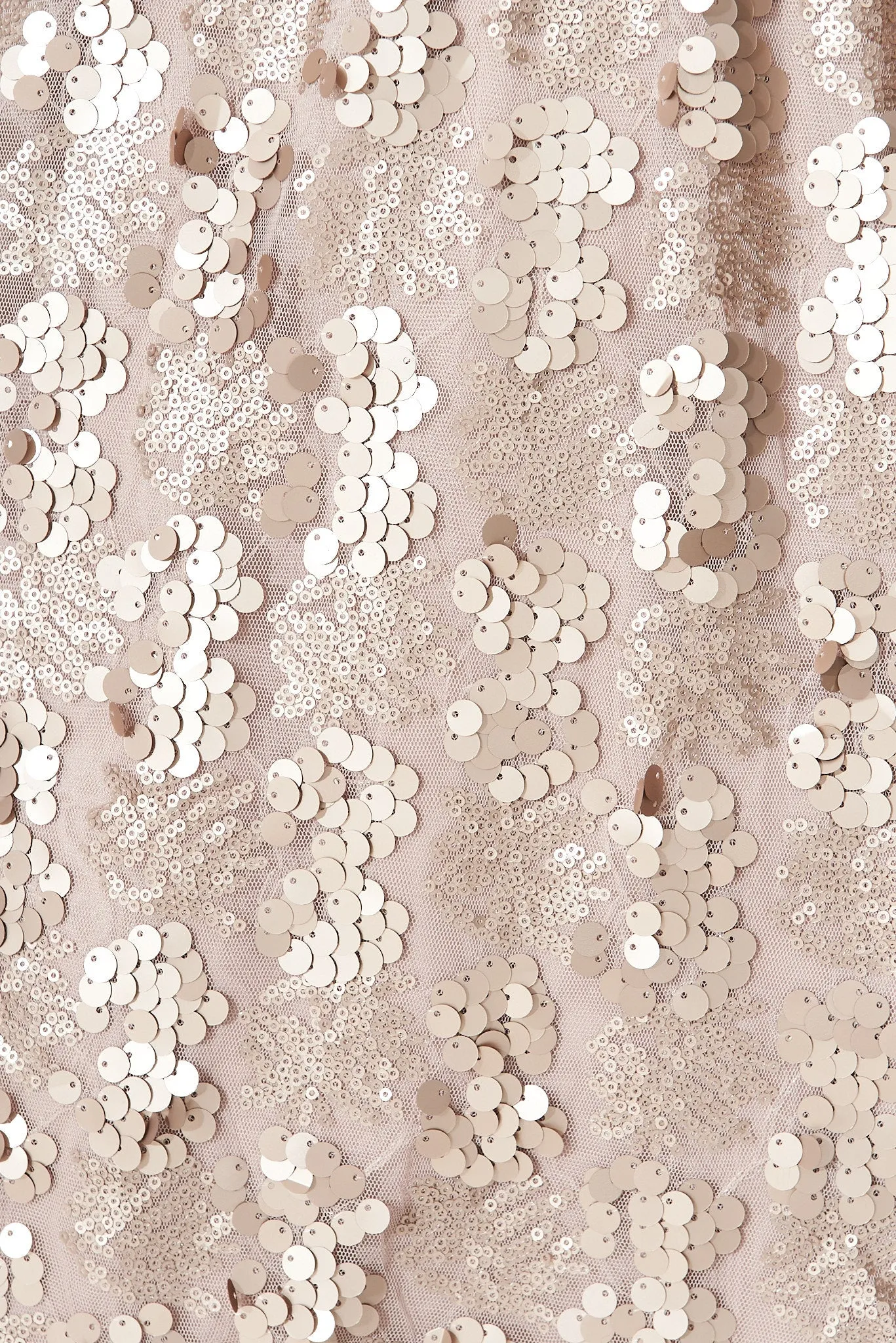 Chandelier Sequin Dress In Matte Gold