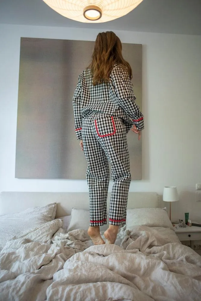 Chloe PJ set - black gingham