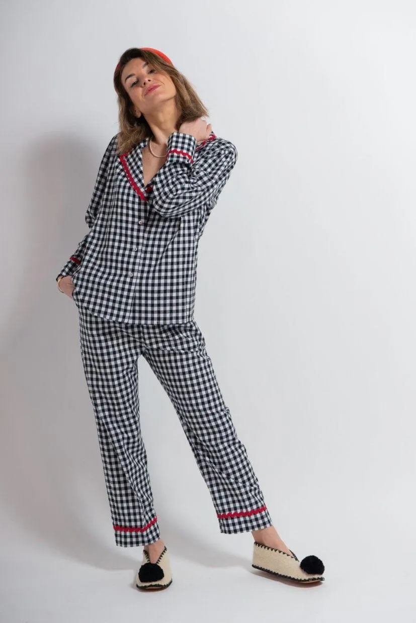 Chloe PJ set - black gingham