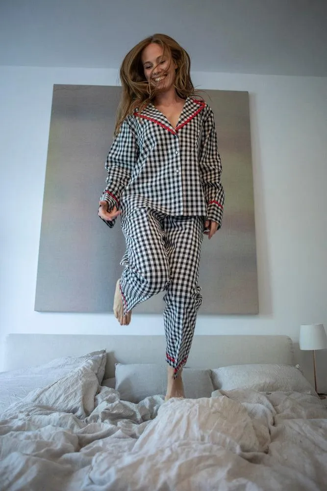Chloe PJ set - black gingham