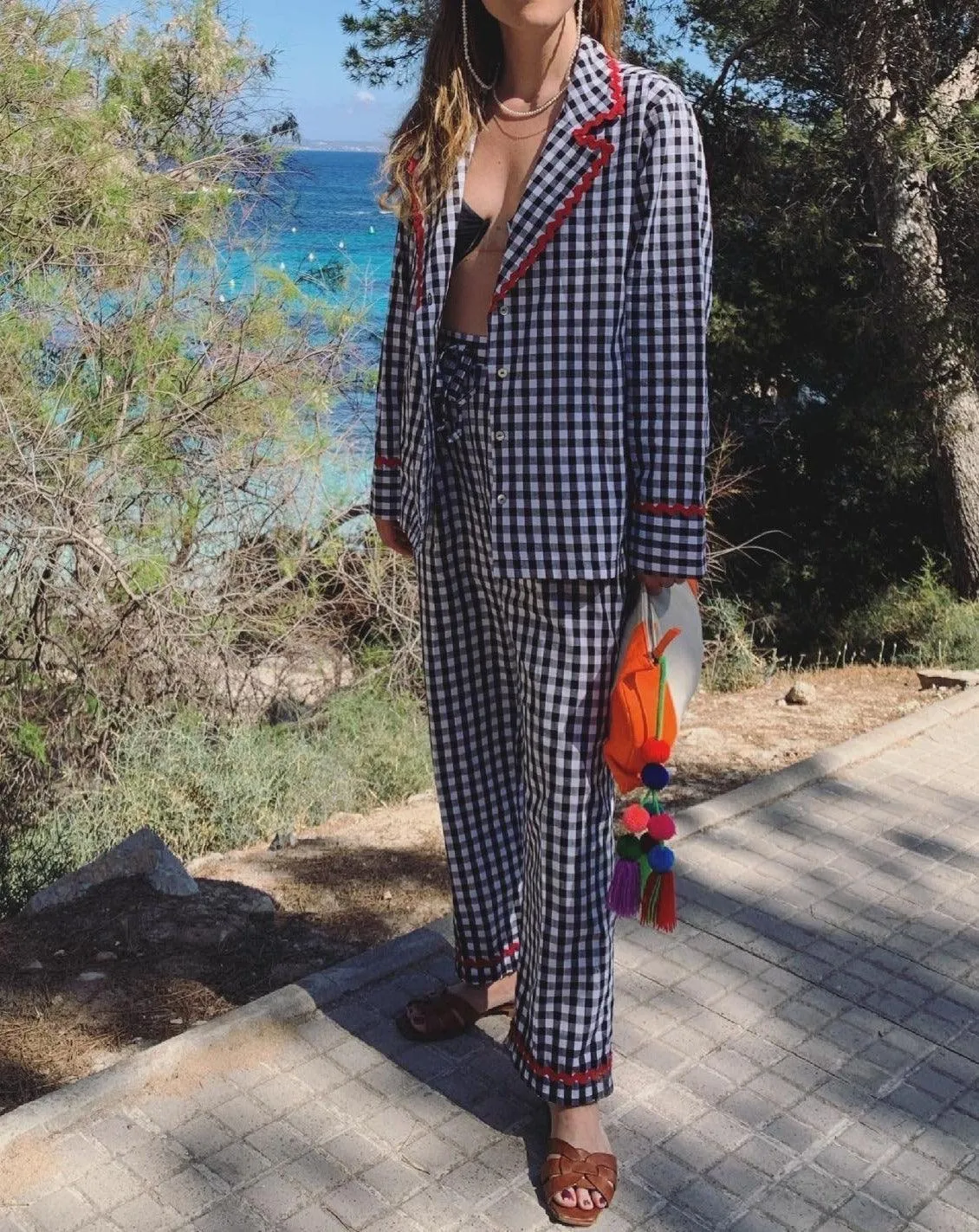 Chloe PJ set - black gingham