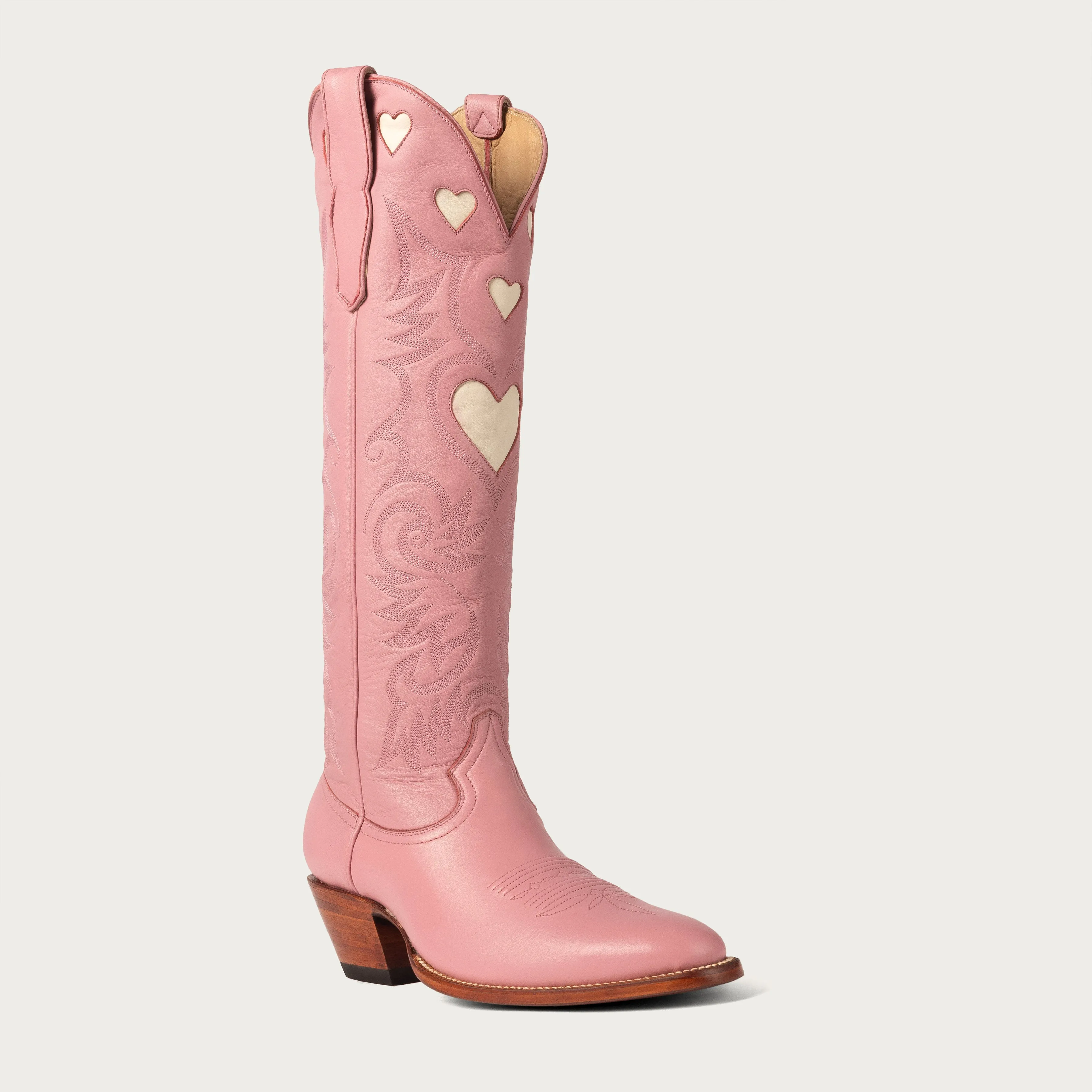 CITY Boots Pink & Bone Heart Boot