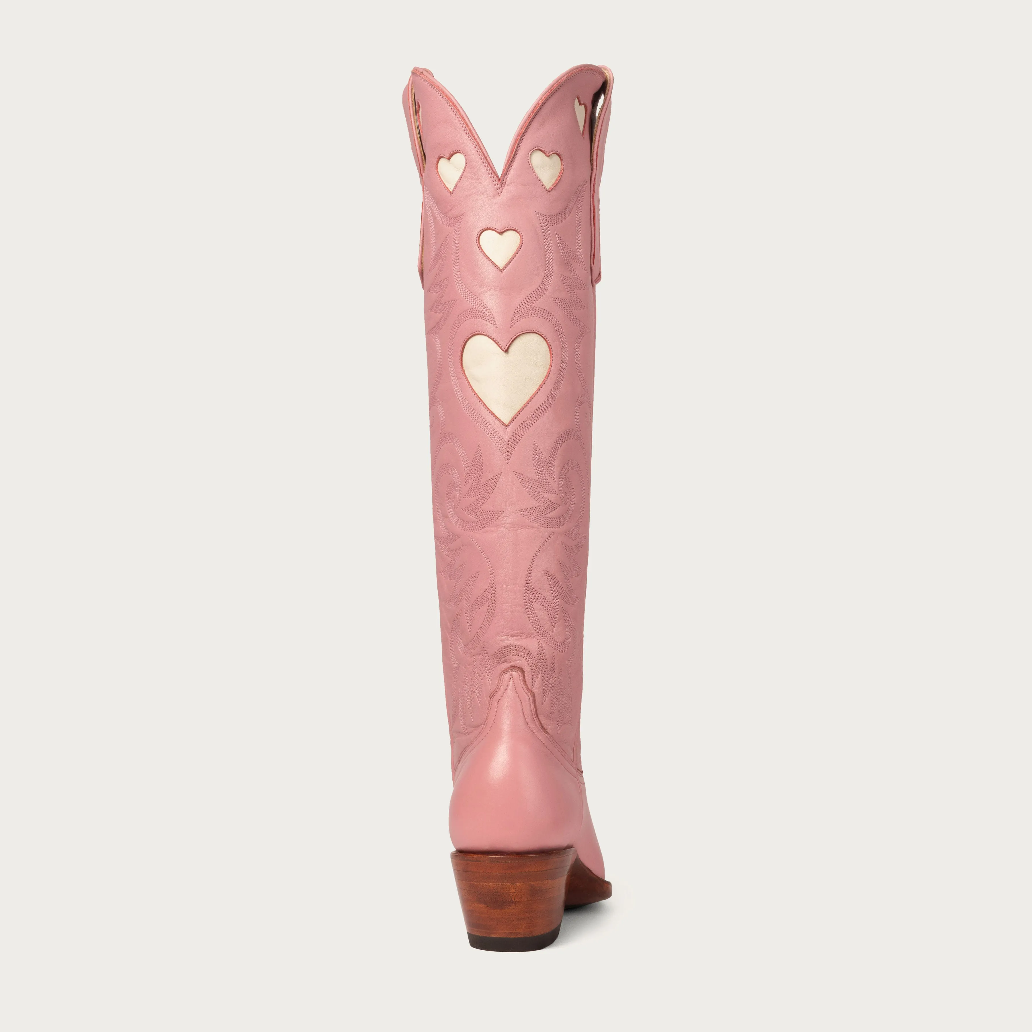 CITY Boots Pink & Bone Heart Boot
