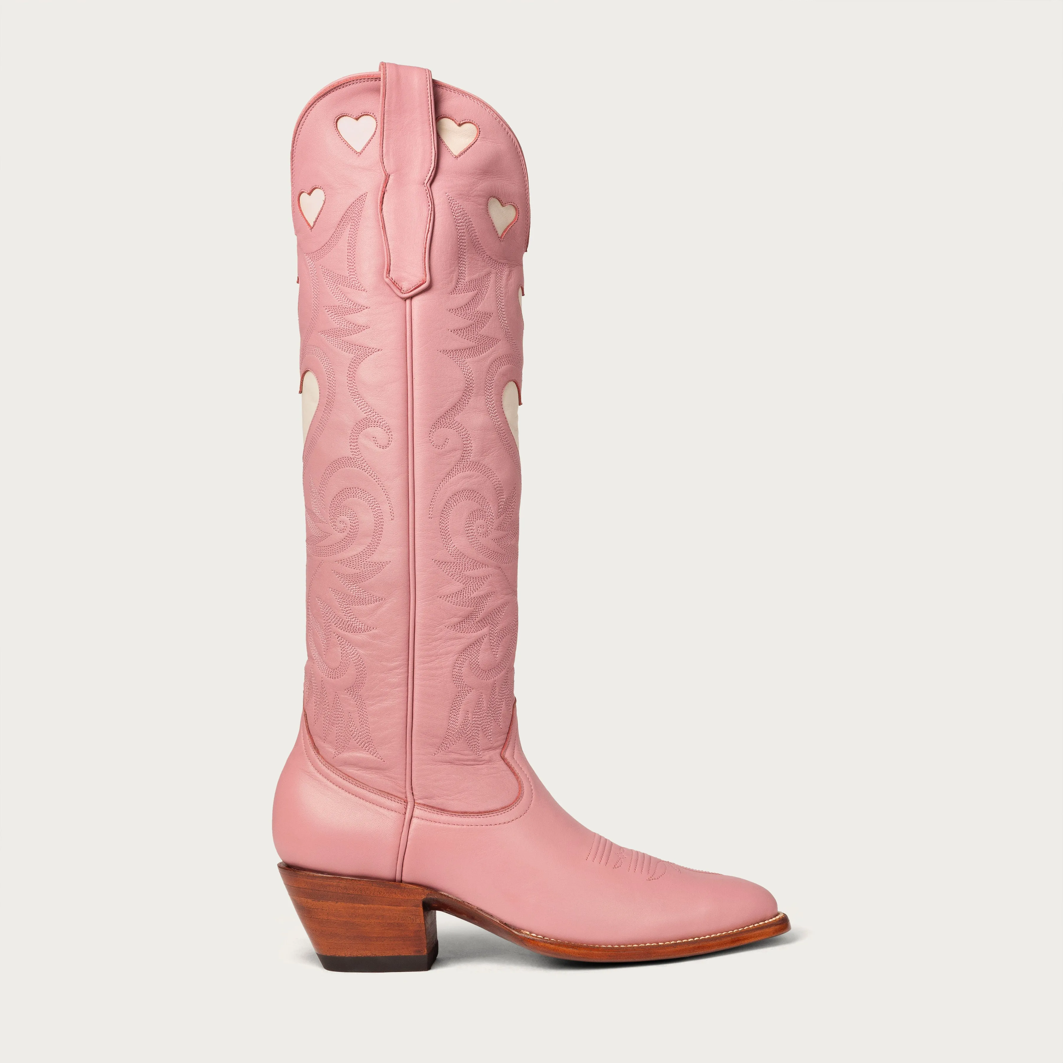 CITY Boots Pink & Bone Heart Boot