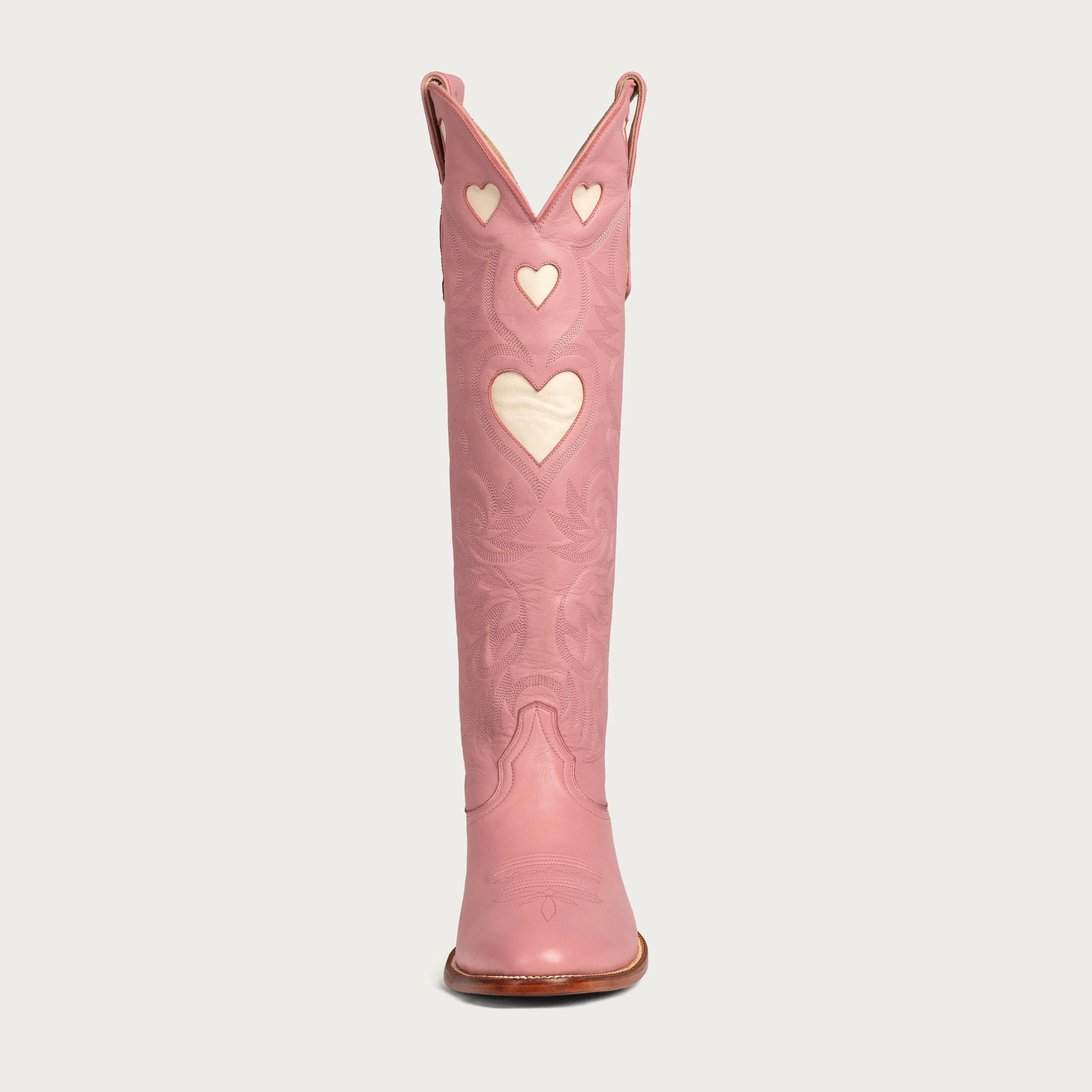CITY Boots Pink & Bone Heart Boot