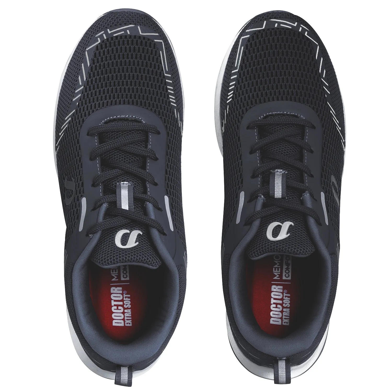 DOCTOR EXTRA SOFT D-2010 Mens Running Shoe with Memory Foam Insole & Ultrasoft Outsole|Sports,Gym,Training,Walking,Jogging,Casual,Athletics|Lightweight & Comfortable|Slipon Sneaker Lace-Up Gents Boys