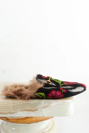 Floral brocade Princeton mules RRP £1k