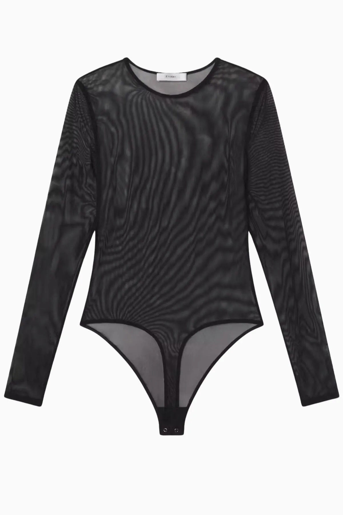 Frame Denim Stretch Mesh Bodysuit - Black