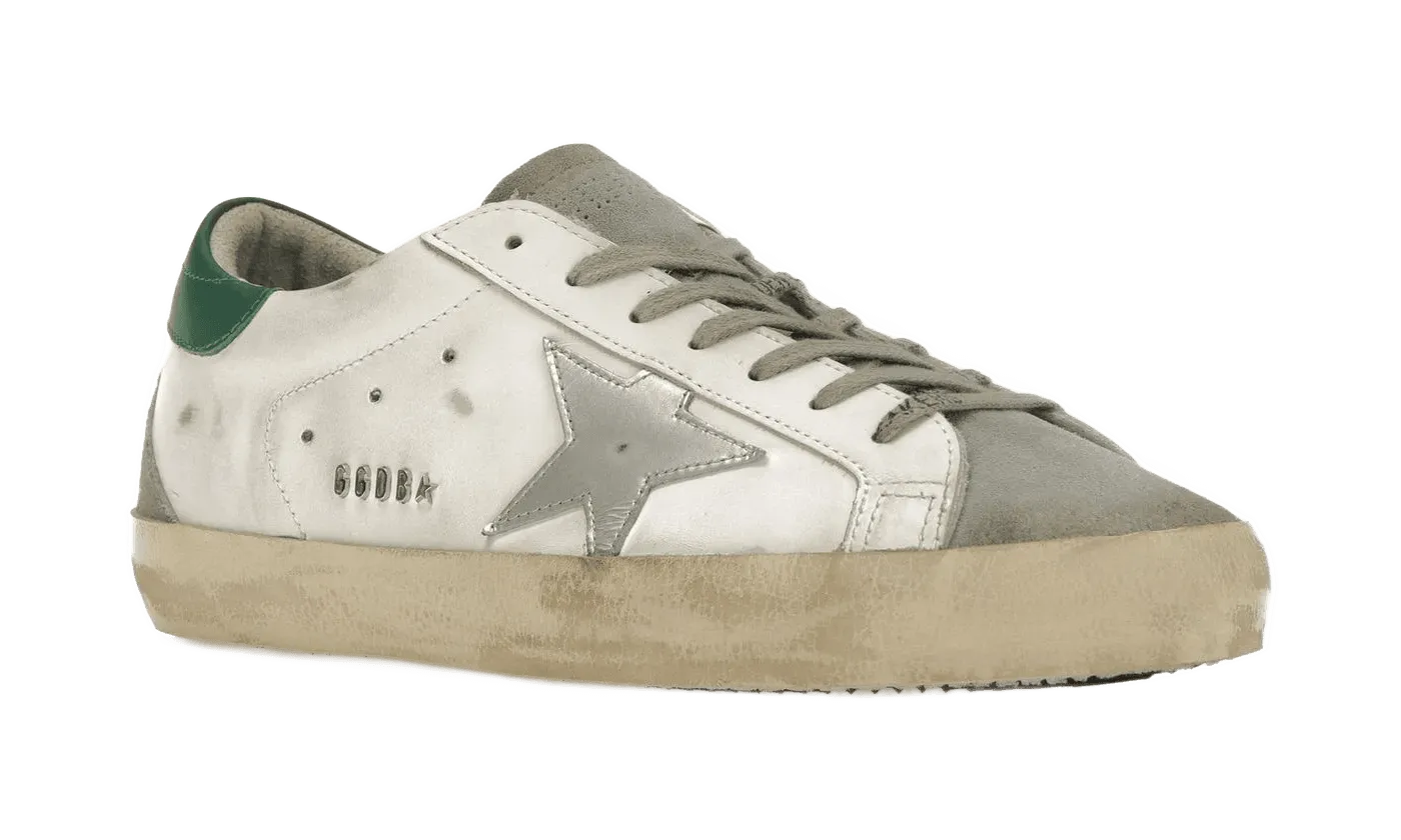 Golden Goose superstar sneakers white green