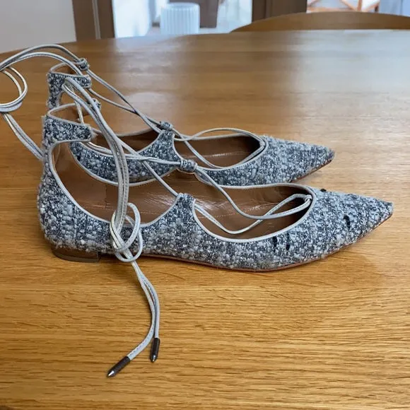 Grey Tweed Flats - 8