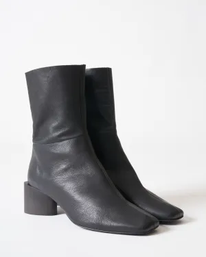 ida black heel boot