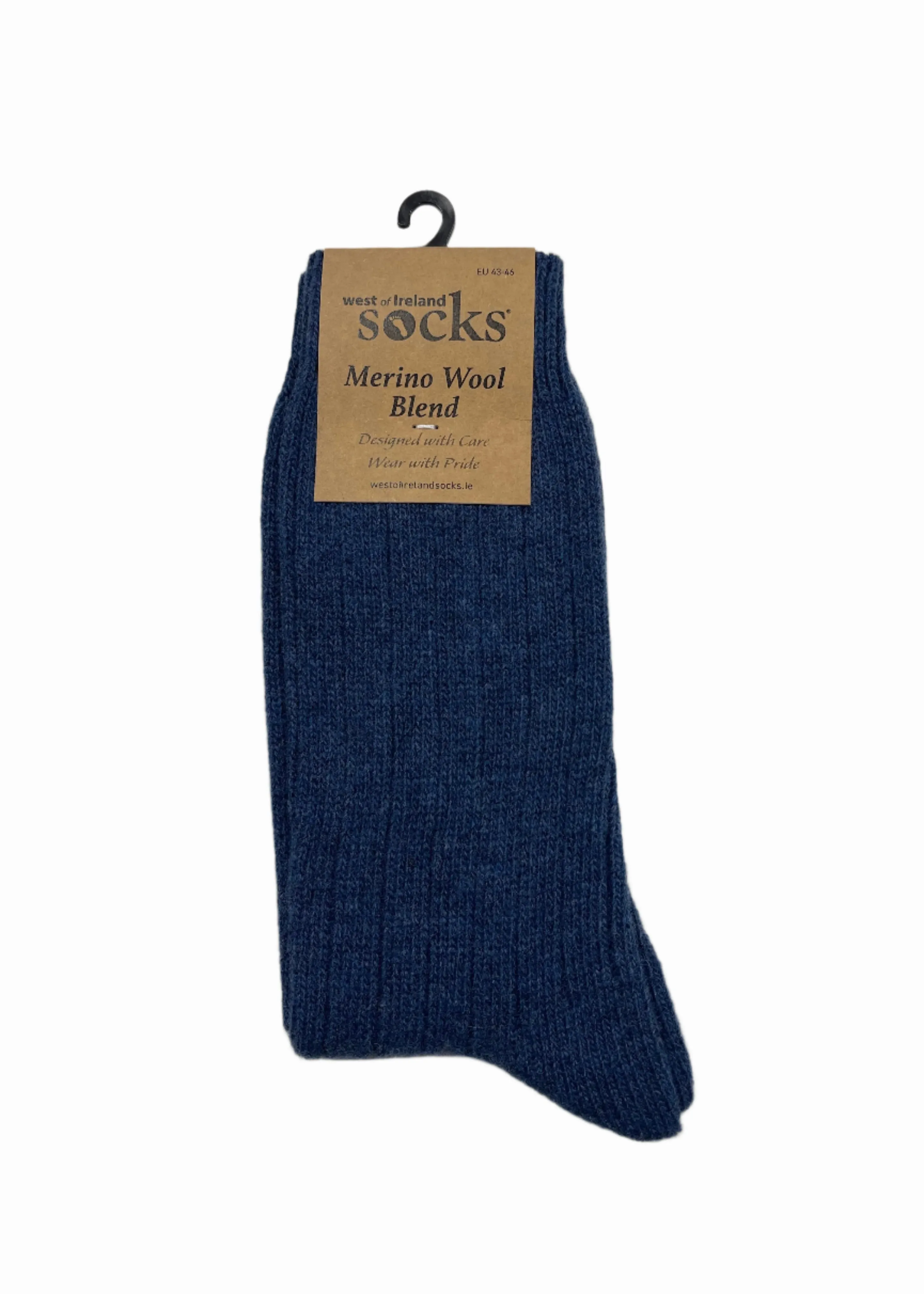 Irish Merino Wool Socks | Navy