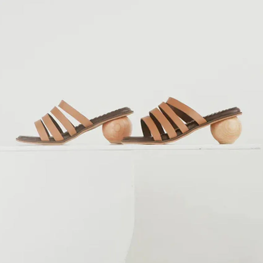 Isabel Round Heel Slip on Sandal