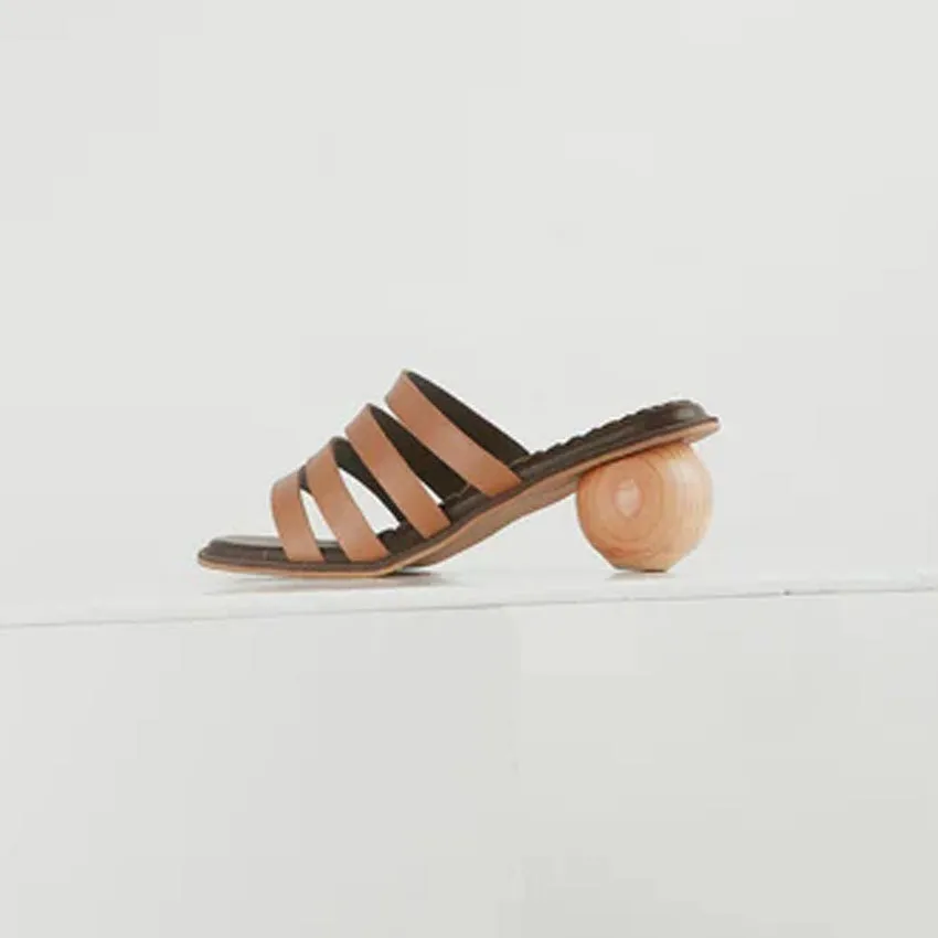 Isabel Round Heel Slip on Sandal