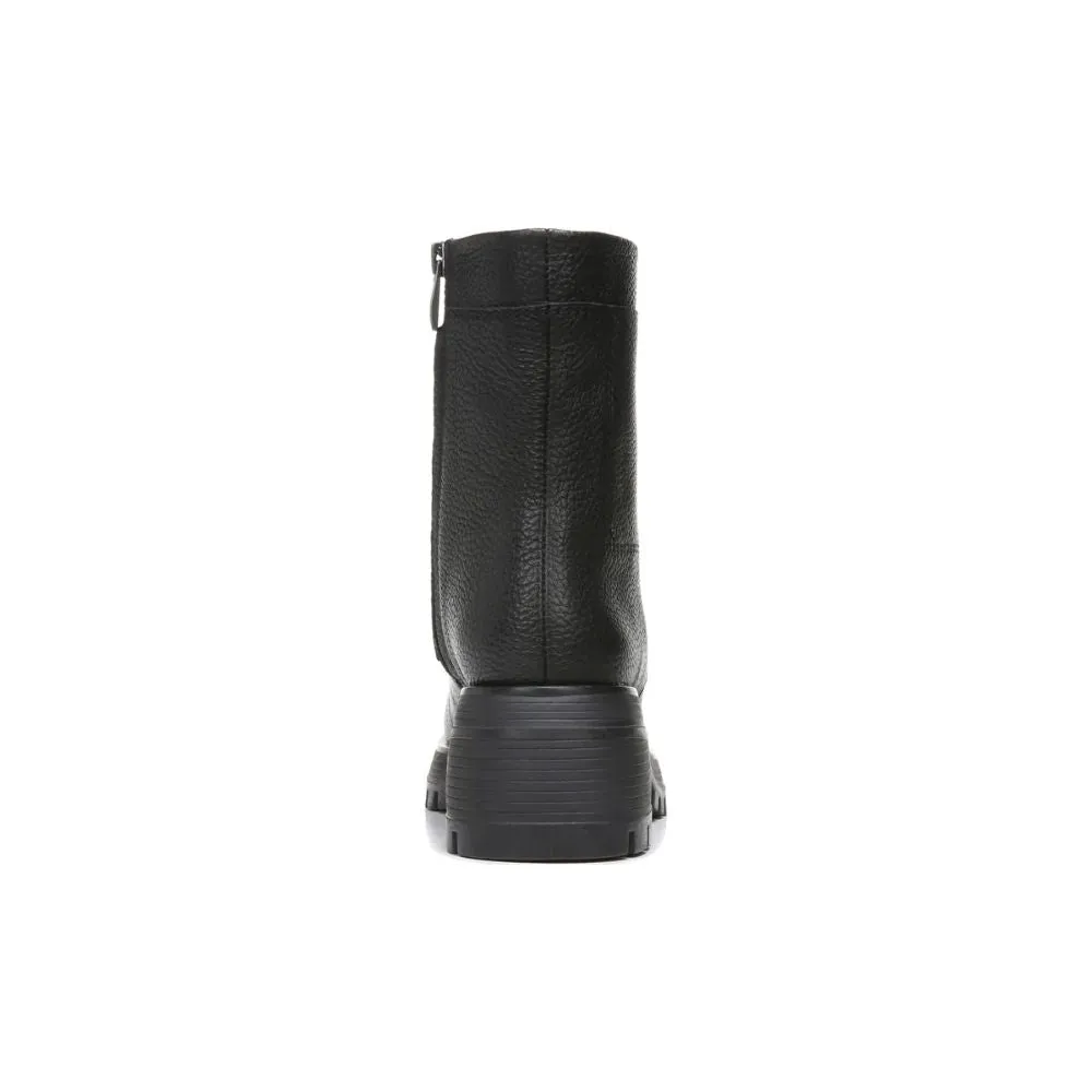 Jetson Black Leather Franco Sarto Combat Boots