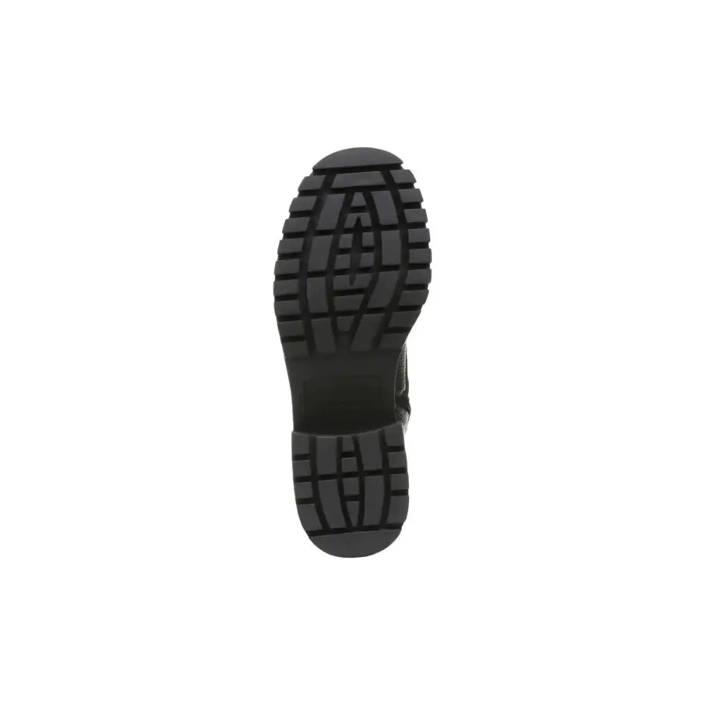 Jetson Black Leather Franco Sarto Combat Boots