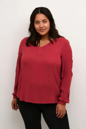 Kaffe Curve Cami Blouse in Red