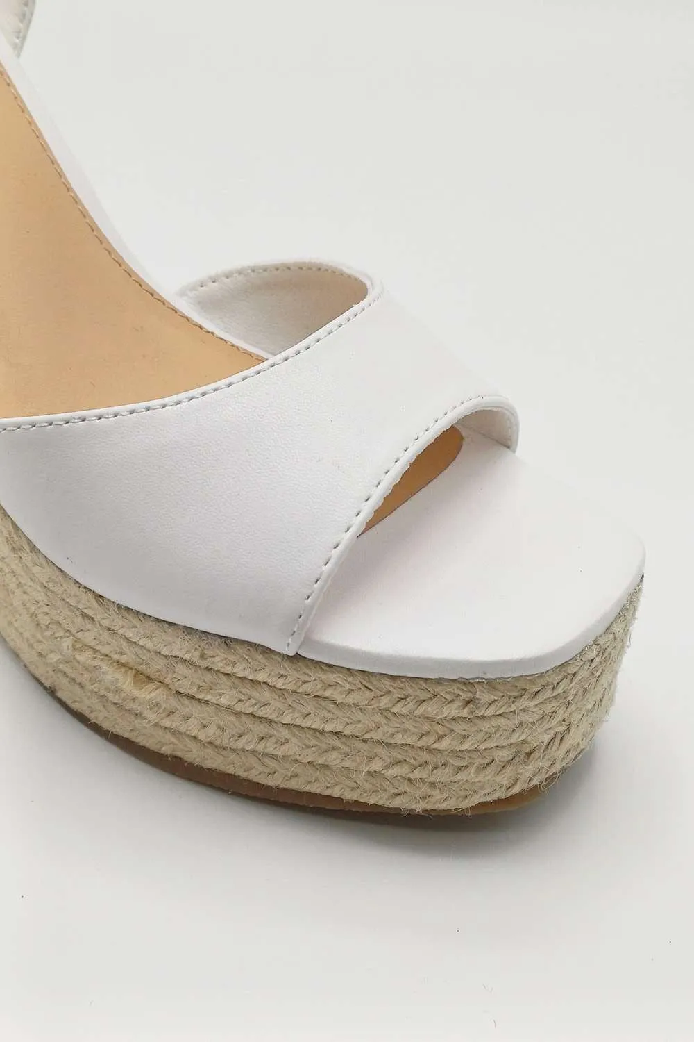 Kai Ankle Strap Wedges in White