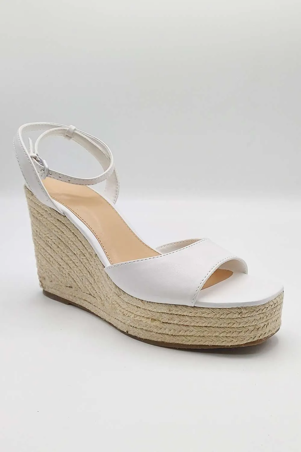 Kai Ankle Strap Wedges in White
