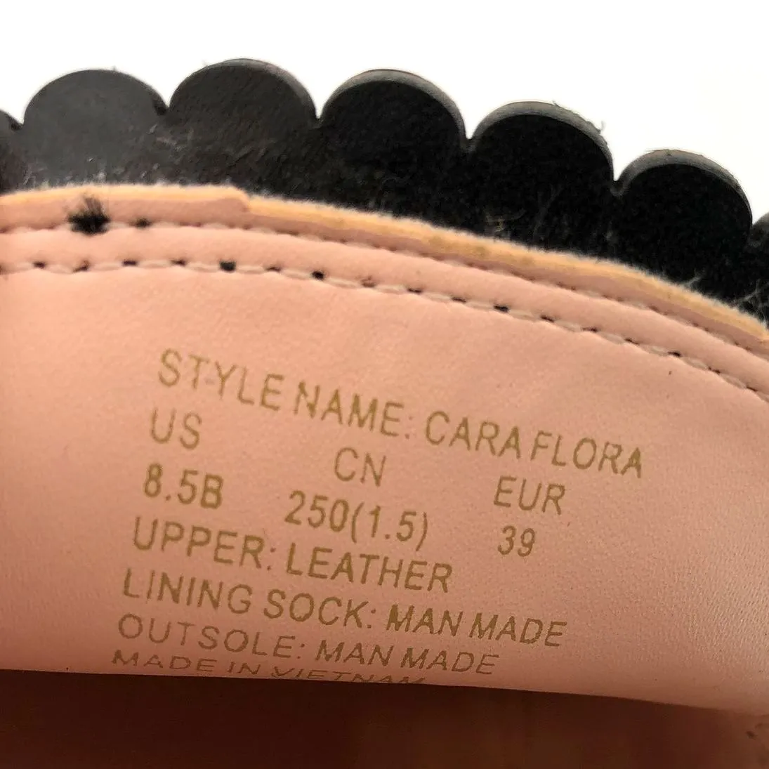 Kate Spade 'Cara Flora' Women's Black Leather Loafer Flats - Size 8.5B ( COA)