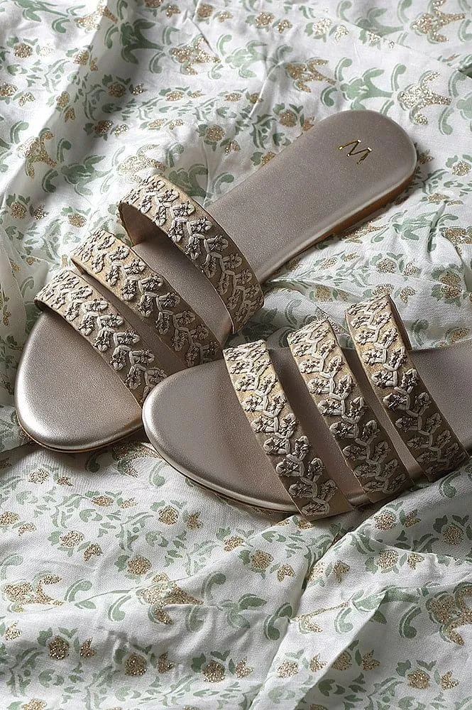 Light Metallic Gold Flats