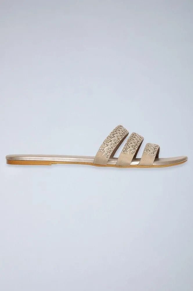 Light Metallic Gold Flats