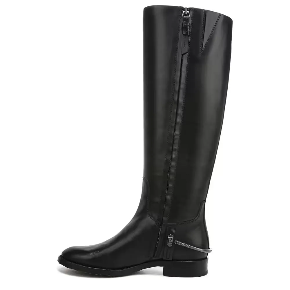Lindy Black Leather Franco Sarto Boots