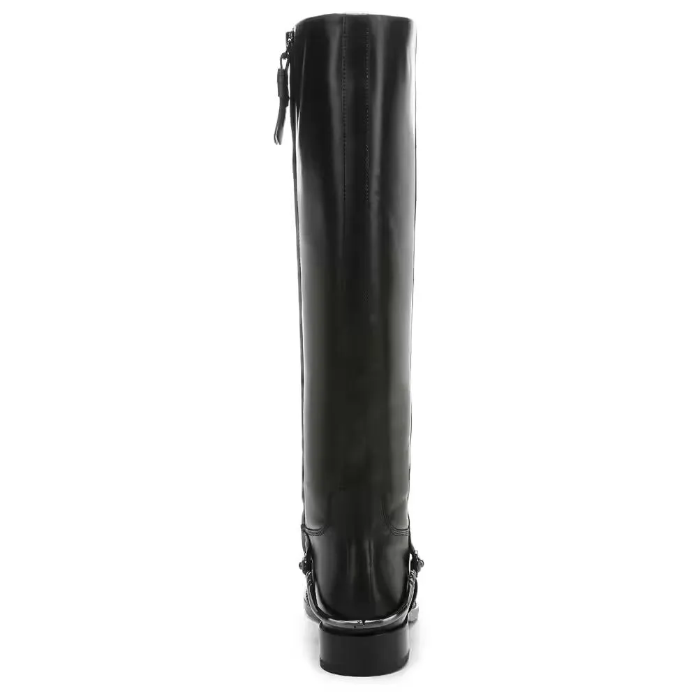 Lindy Black Leather Franco Sarto Boots