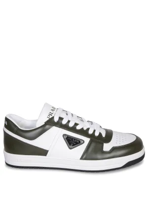 Logo Sneakers White and Green