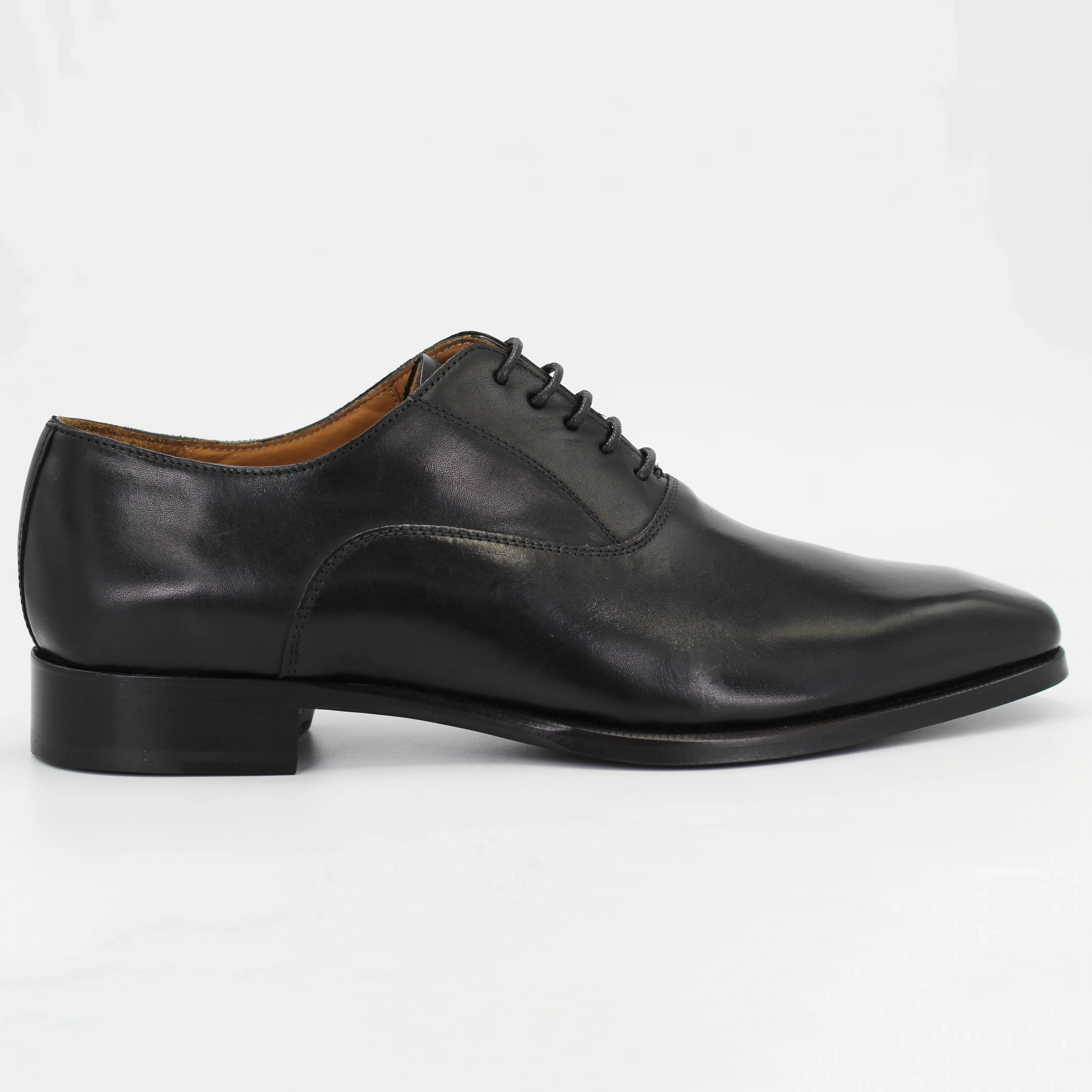 Men's oxford in calf leather nero (BRU8733)