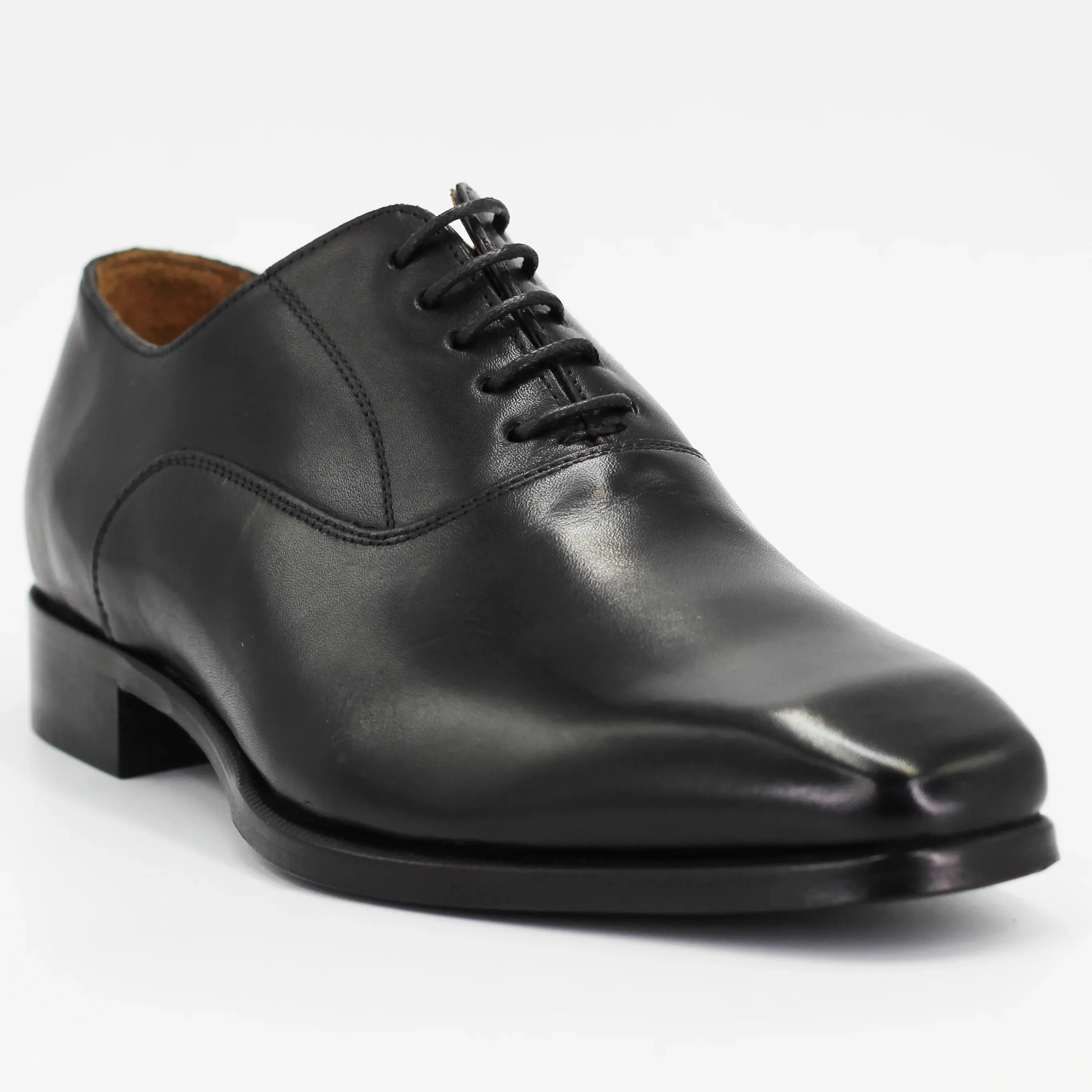 Men's oxford in calf leather nero (BRU8733)