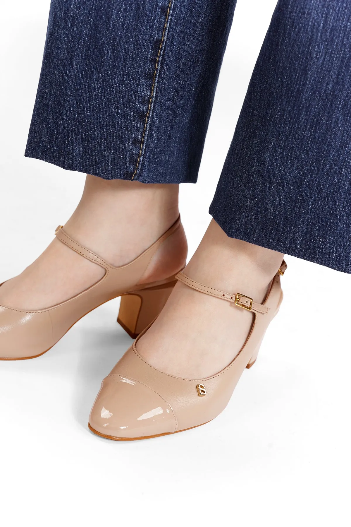 Mima Slingback Heels - Porcini