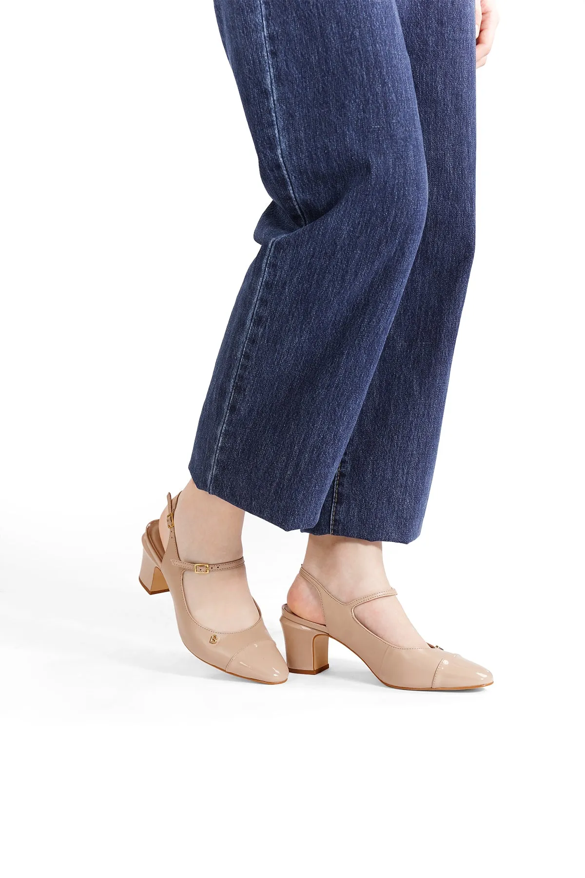 Mima Slingback Heels - Porcini