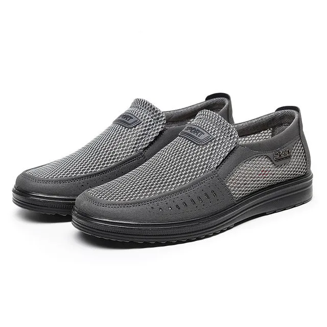 Old Men Shoes - Men Super Light Soft Flats Ultralight Non-slip Shoes Big Size