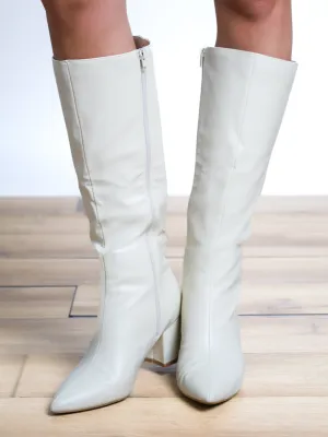Path To Greatness Pointed Toe Tall Leather Boots