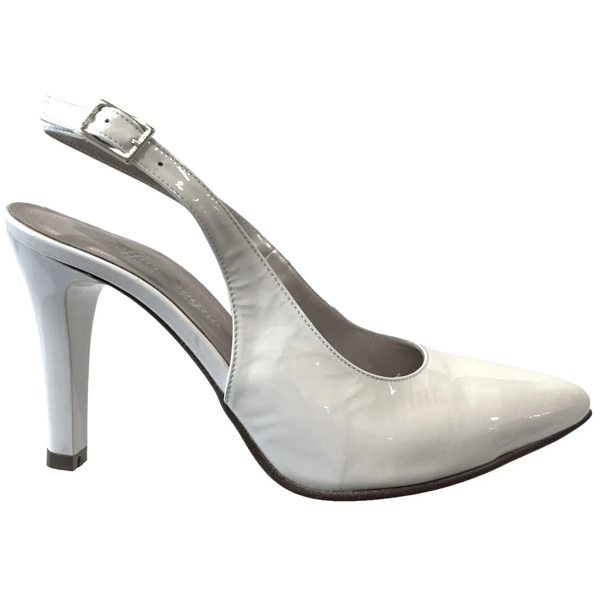 RF 23621 White Patent Leather High Heels