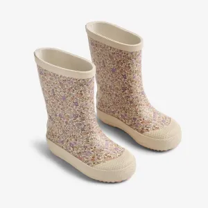 Rubber Boot Muddy - lilac flower meadow
